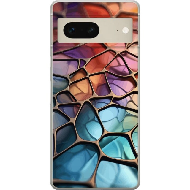 Mobile case for Google Pixel 7 with Metallic pattern design