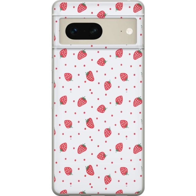 Mobile case for Google Pixel 7 with Strawberries design