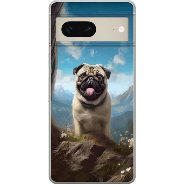 Mobile case for Google Pixel 7 with Happy Dog design