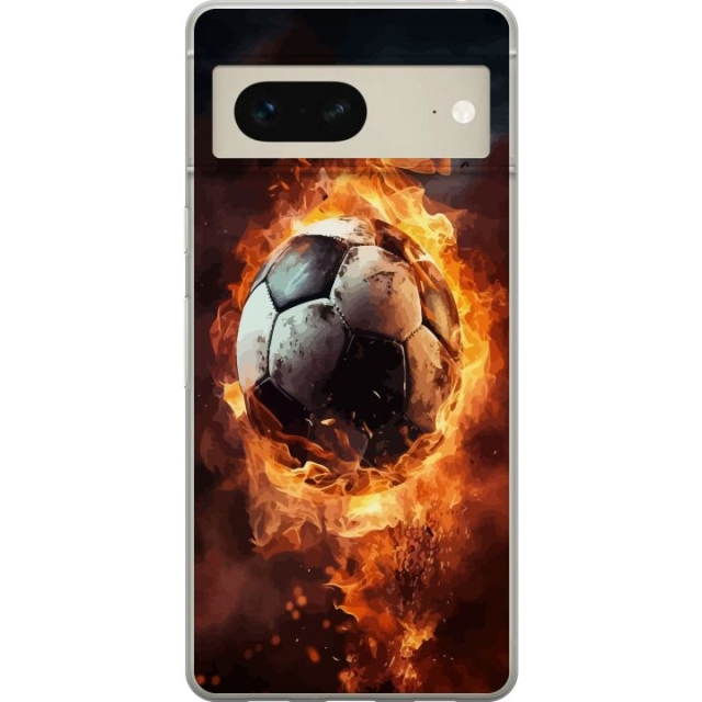 Mobile case for Google Pixel 7 with Football design