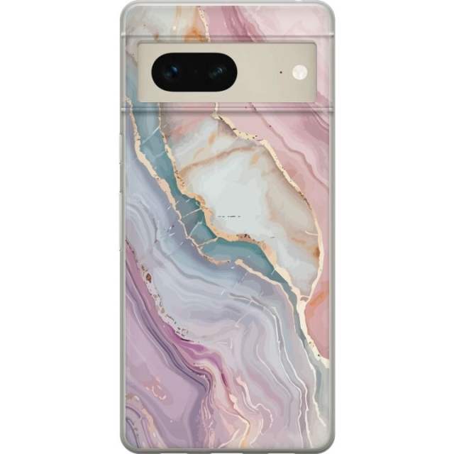 Mobile case for Google Pixel 7 with Marble design
