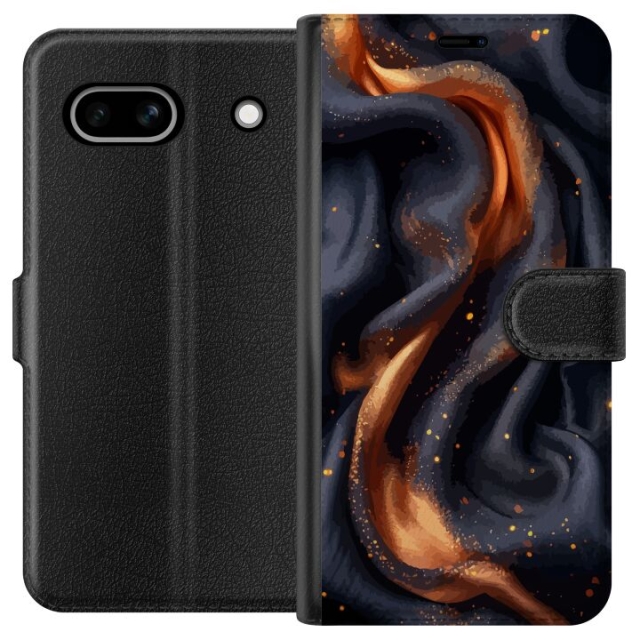 Wallet case for Google Pixel 7a with Fiery silk design