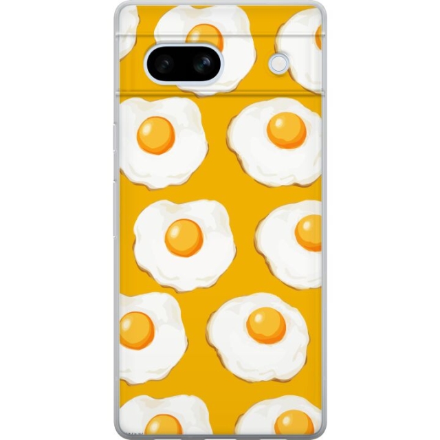 Mobile case for Google Pixel 7a with Fried egg design