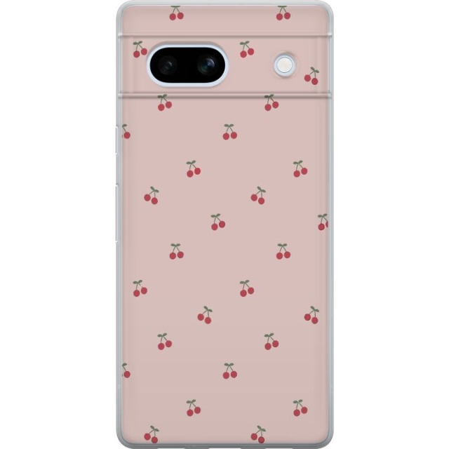 Mobile case for Google Pixel 7a with Cherry design