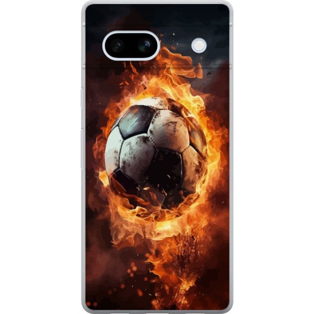 Mobile case for Google Pixel 7a with Football design