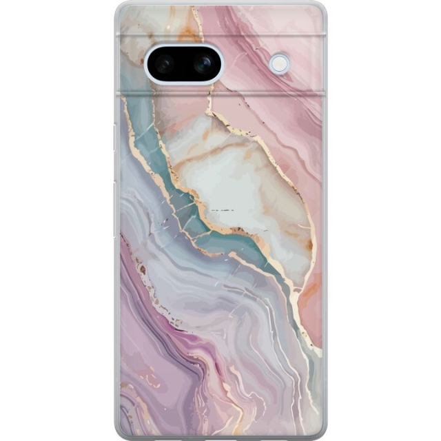 Mobile case for Google Pixel 7a with Marble design