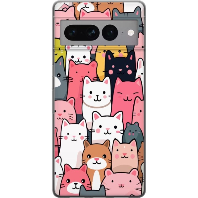 Mobile case for Google Pixel 7 Pro with Cat pattern design