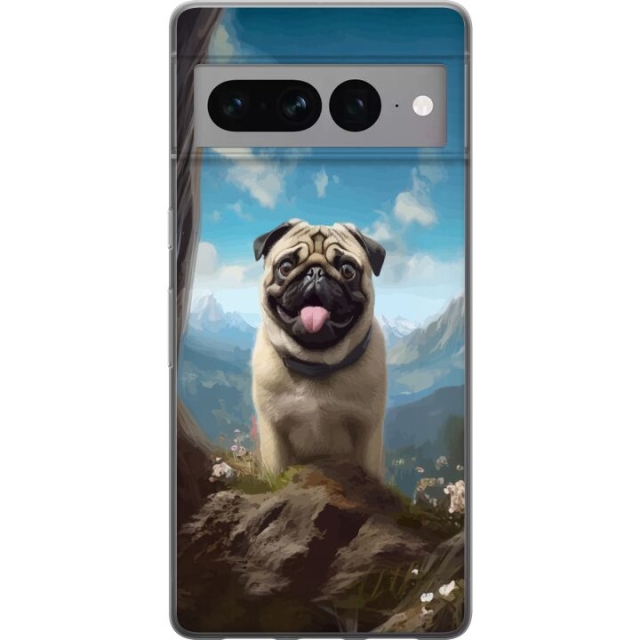 Mobile case for Google Pixel 7 Pro with Happy Dog design