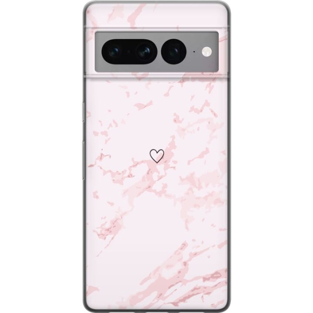 Mobile case for Google Pixel 7 Pro with Pink Heart design