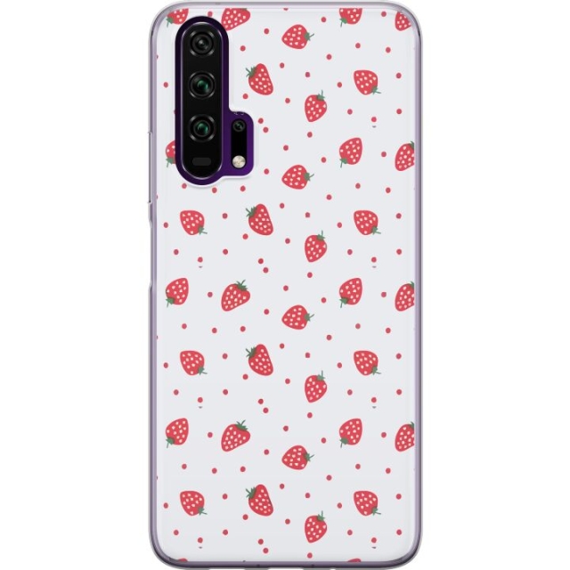 Mobile case for Honor 20 Pro with Strawberries design