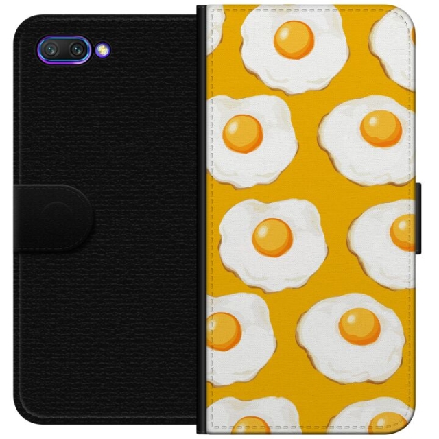 Wallet case for Honor 10 with Fried egg design