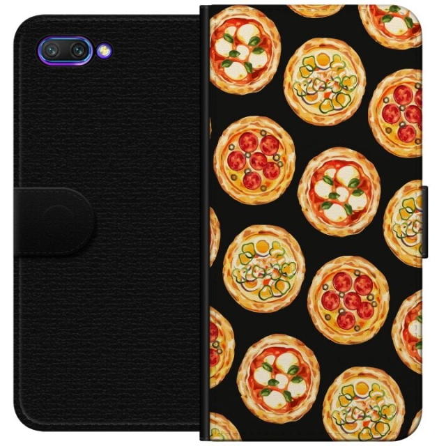 Wallet case for Honor 10 with Pizza design