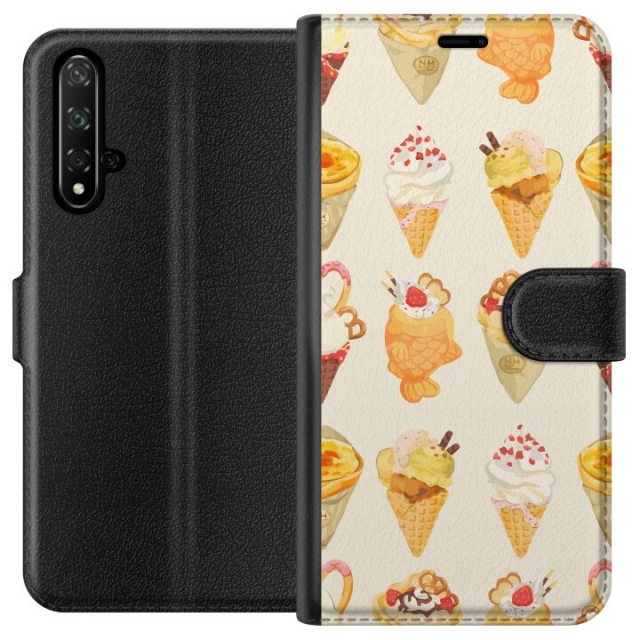 Wallet case for Honor 20 with Glassy design