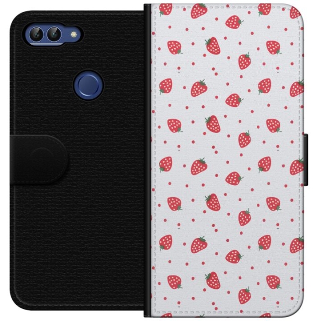 Wallet case for Huawei P smart with Strawberries design