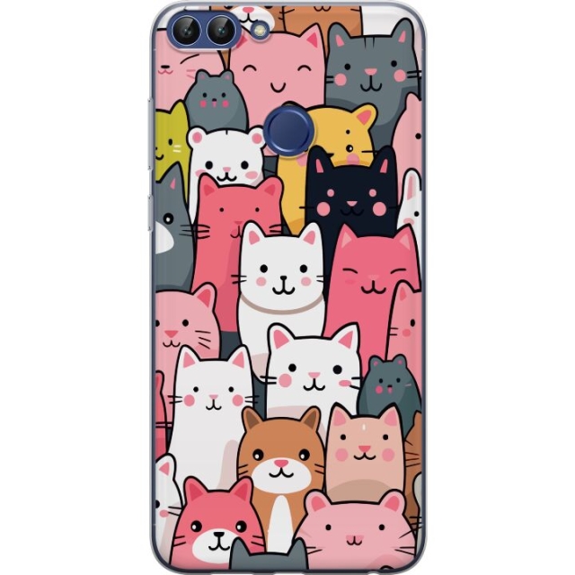 Mobile case for Huawei P smart with Cat pattern design