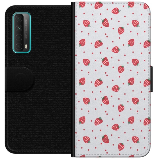 Wallet case for Huawei P smart 2021 with Strawberries design