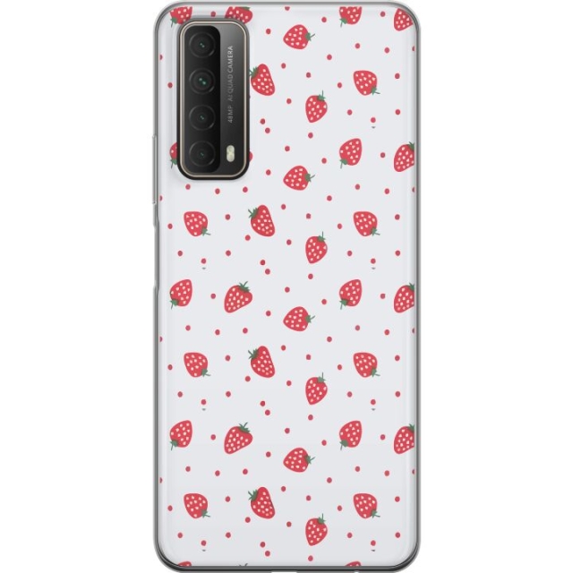 Mobile case for Huawei P smart 2021 with Strawberries design