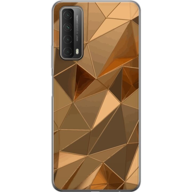 Mobile case for Huawei P smart 2021 with 3D Gold design