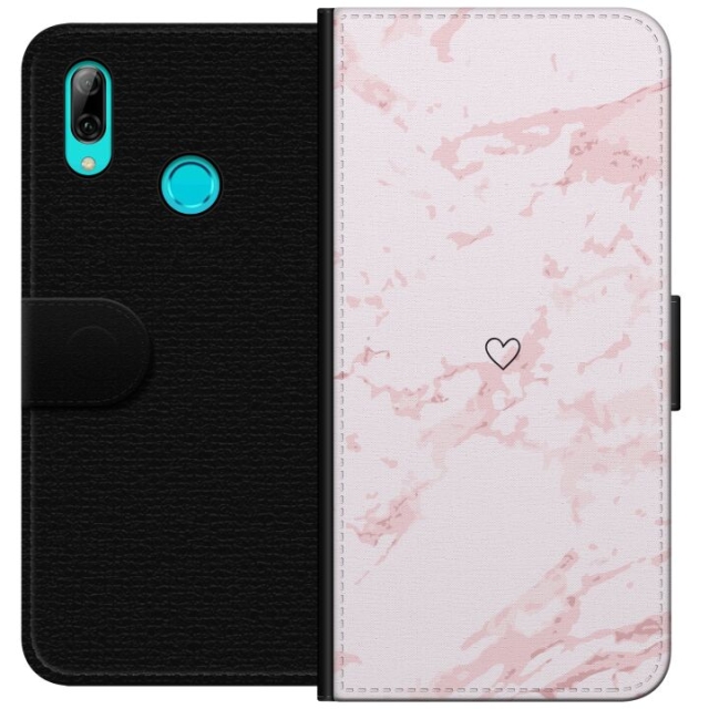 Wallet case for Huawei P smart 2019 with Pink Heart design