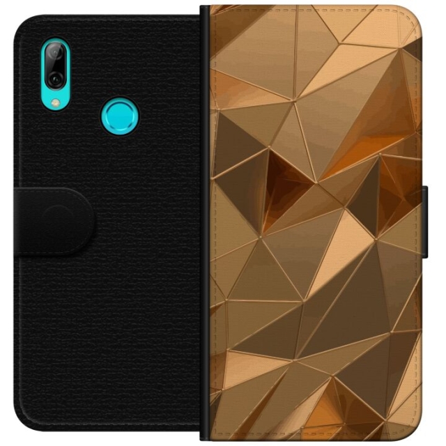 Wallet case for Huawei P smart 2019 with 3D Gold design