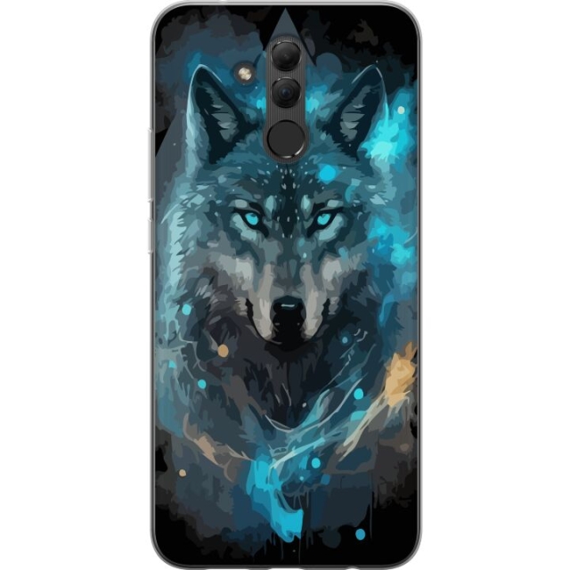 Mobile case for Huawei Mate 20 lite with Wolf design