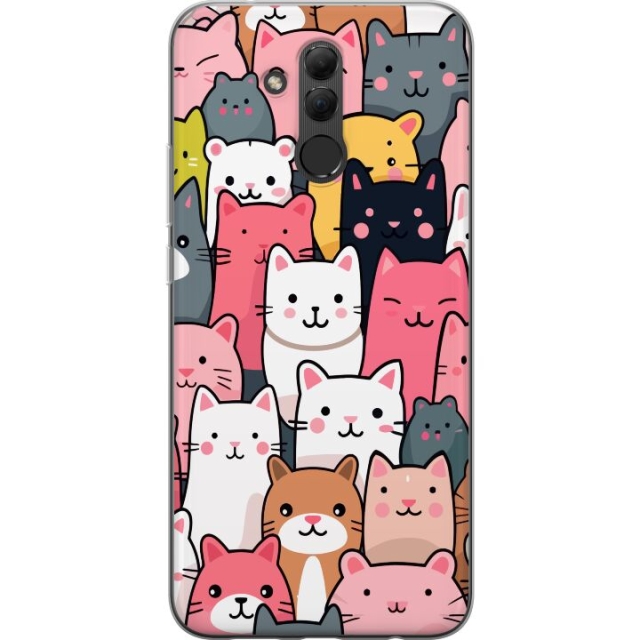 Mobile case for Huawei Mate 20 lite with Cat pattern design