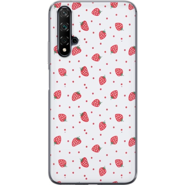 Mobile case for Huawei nova 5T with Strawberries design