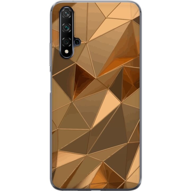 Mobile case for Huawei nova 5T with 3D Gold design
