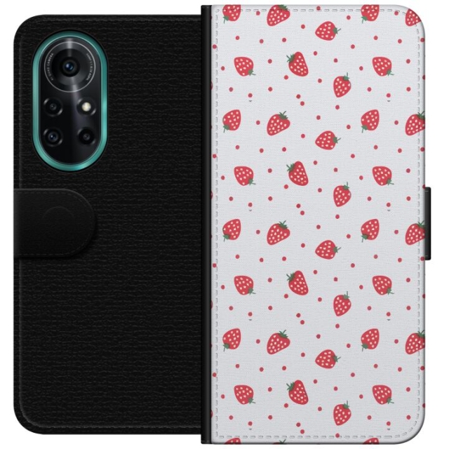 Wallet case for Huawei nova 8 Pro with Strawberries design