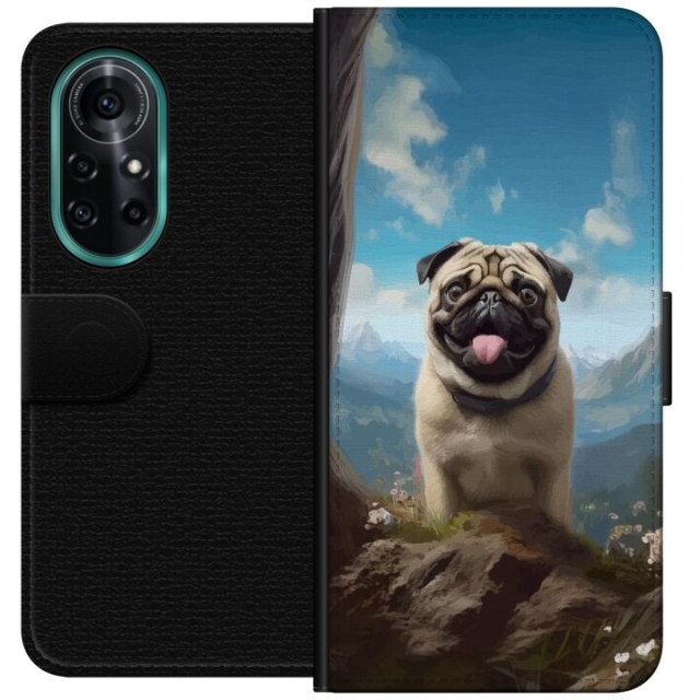 Wallet case for Huawei nova 8 Pro with Happy Dog design