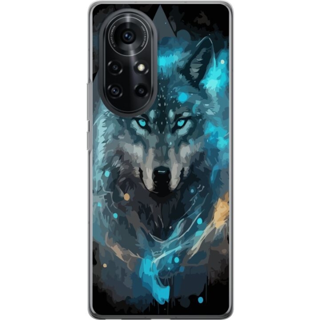 Mobile case for Huawei nova 8 Pro with Wolf design