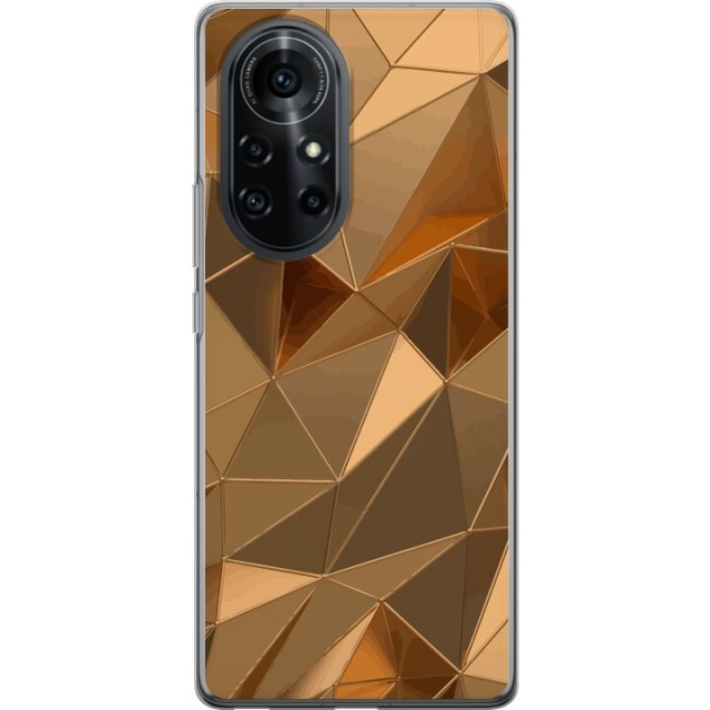 Mobile case for Huawei nova 8 Pro with 3D Gold design