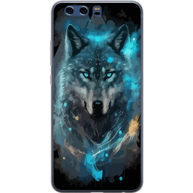 Mobile case for Huawei P10 with Wolf design
