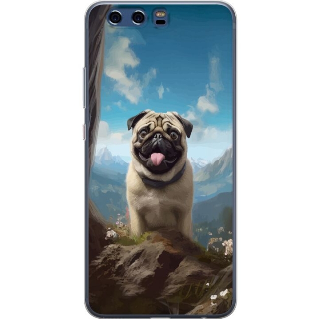 Mobile case for Huawei P10 with Happy Dog design