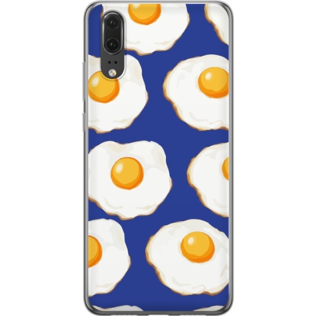 Mobile case for Huawei P20 with Fried eggs design