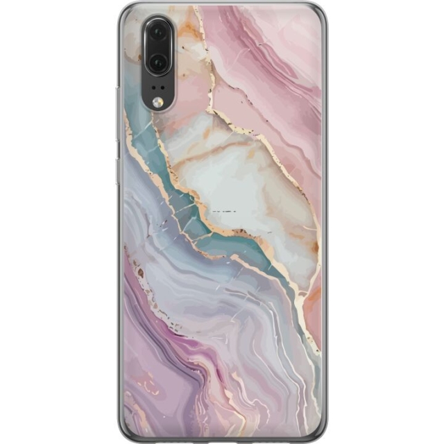 Mobile case for Huawei P20 with Marble design