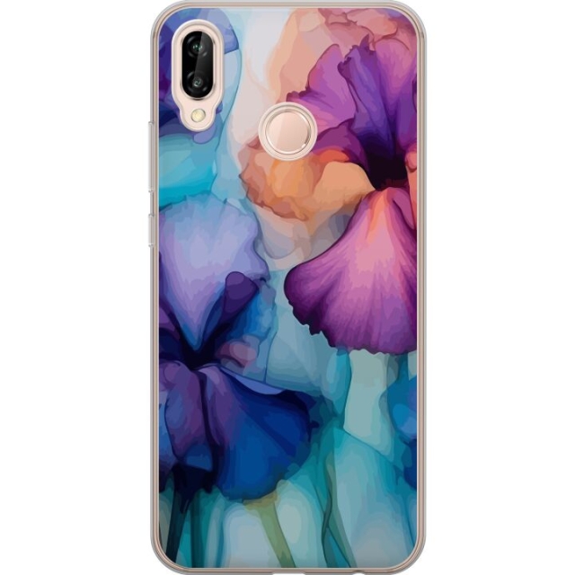 Mobile case for Huawei P20 lite with Magical flowers design