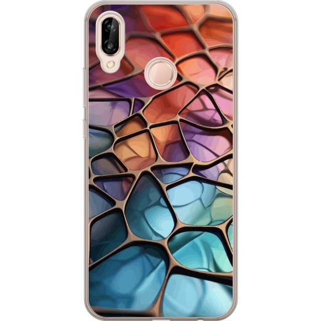 Mobile case for Huawei P20 lite with Metallic pattern design