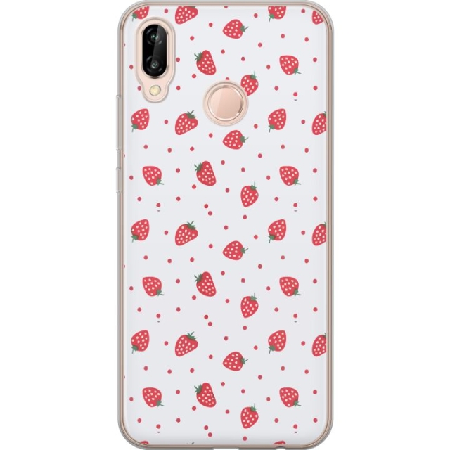 Mobile case for Huawei P20 lite with Strawberries design