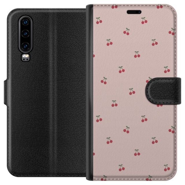 Wallet case for Huawei P30 with Cherry design