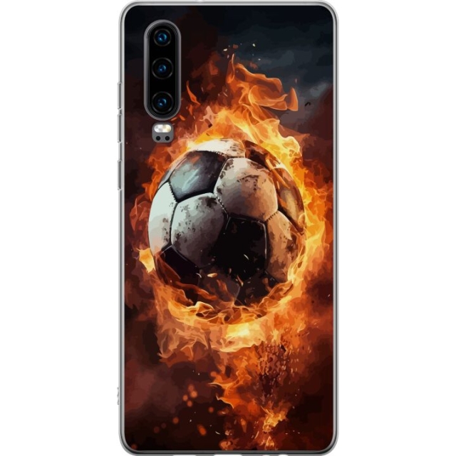 Mobile case for Huawei P30 with Football design