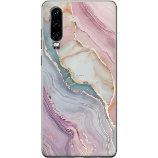 Mobile case for Huawei P30 with Marble design