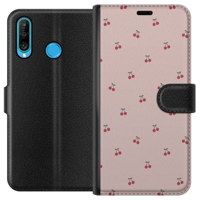 Wallet case for Huawei P30 lite with Cherry design