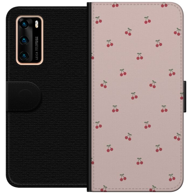Wallet case for Huawei P40 with Cherry design