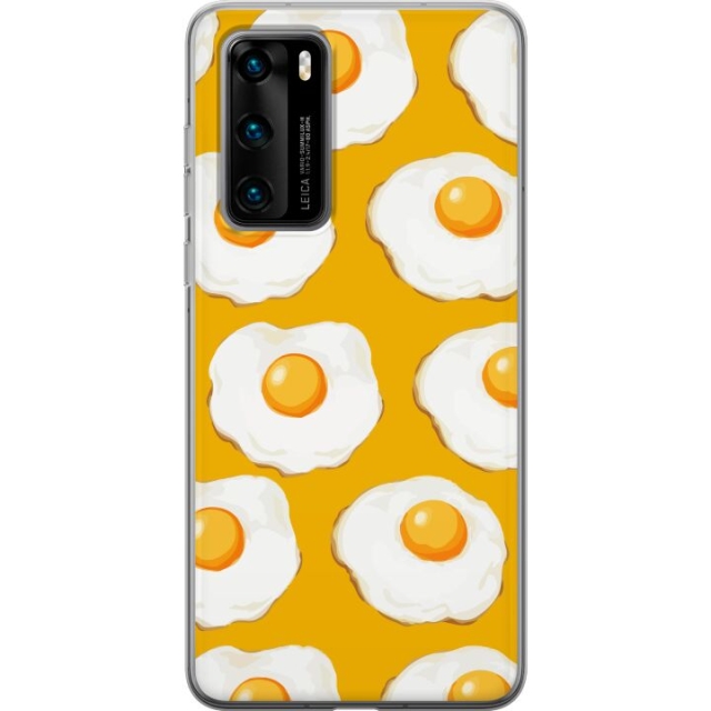 Mobile case for Huawei P40 with Fried egg design