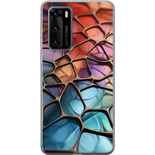 Mobile case for Huawei P40 with Metallic pattern design