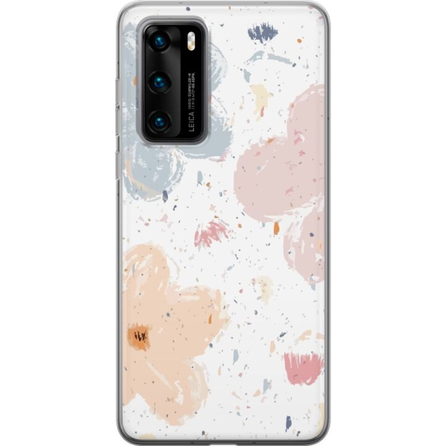 Mobile case for Huawei P40 with Flowers design