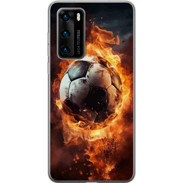 Mobile case for Huawei P40 with Football design