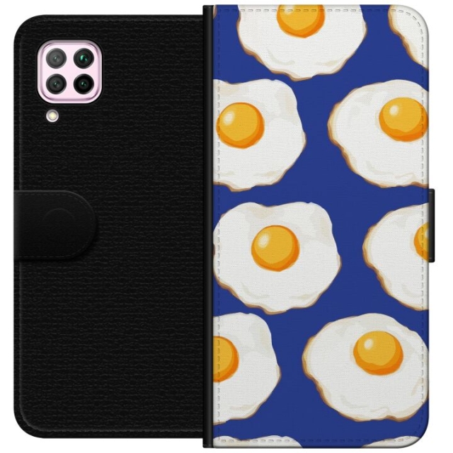 Wallet case for Huawei P40 lite with Fried eggs design