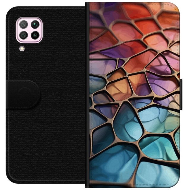 Wallet case for Huawei P40 lite with Metallic pattern design